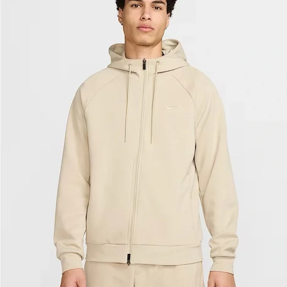 NWT Nike Primary Fleece Dri-FIT UV Full-Zip Performance Hoodie Desert Khaki 3XL - Picture 2 of 8